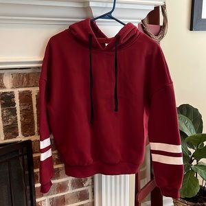 Burgundy hoodie